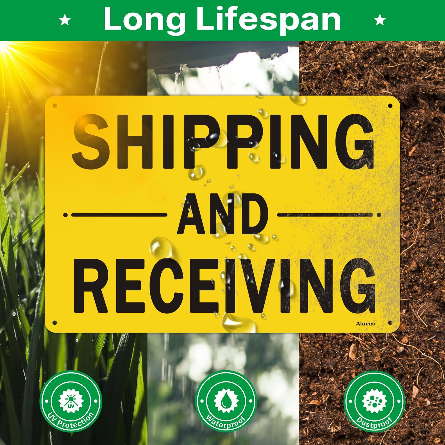 Shipping and Receiving Signs 18 x 12 Inches Shipping Signs for Factory, Busin…
