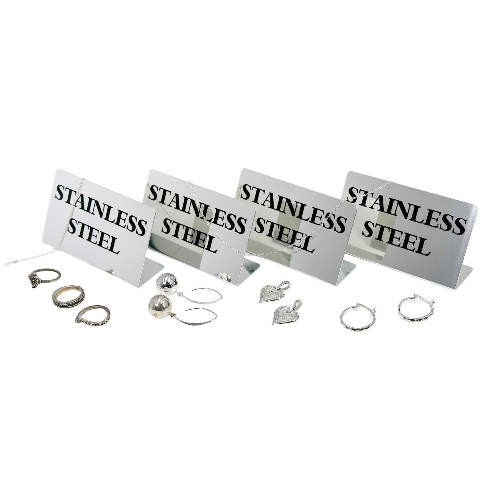 CuteBox Company Metal Display Sign for Jewelry, Retail, Showcases, and more.