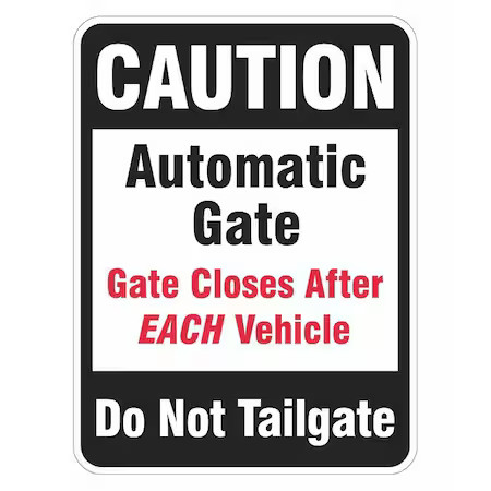 Lyle T1-1329-Eg_12X18 Parking Lot Gate Parking Sign, 18 In H, 12 In W,