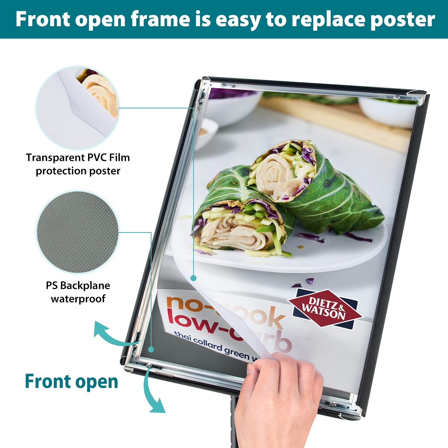 6Packs 11×17 Inch Adjustable Sign Holder Poster Stand, Heavy Duty Floor Sign …