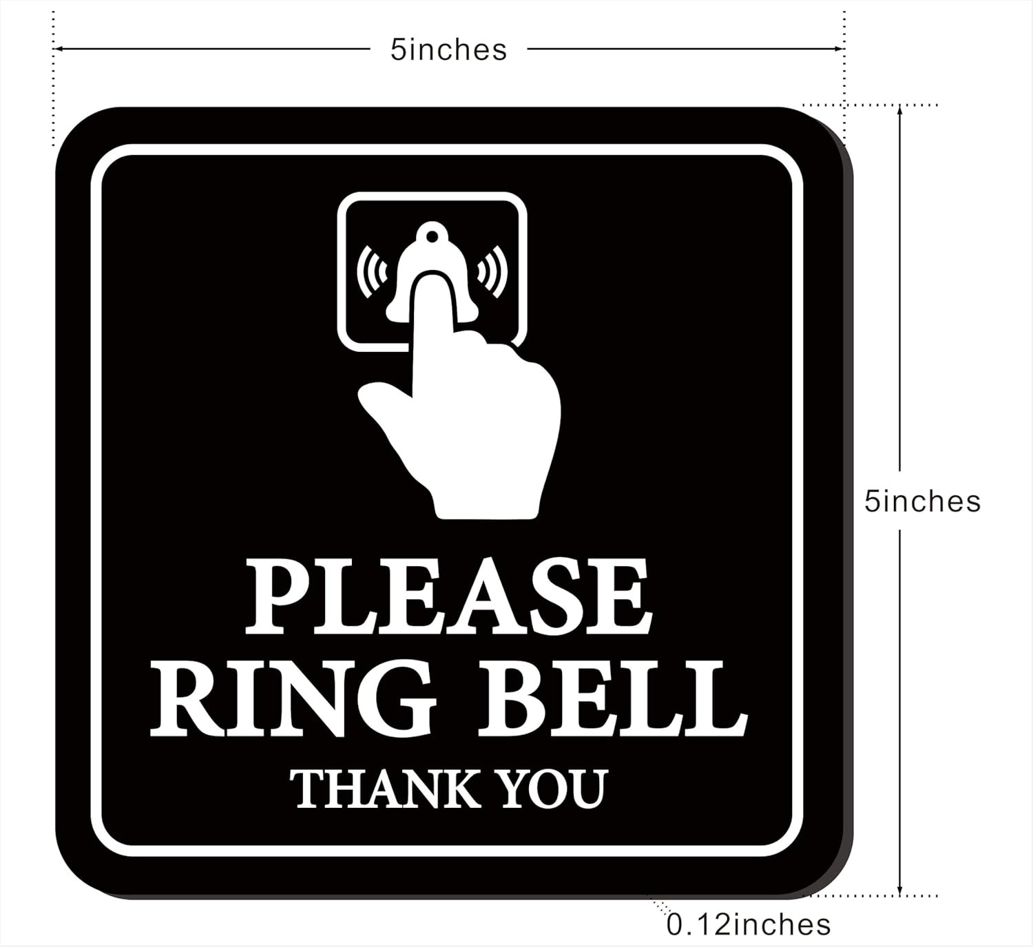 Please Ring Bell Sign – Premium Durable Frosted Acrylic Material, Super Stron…