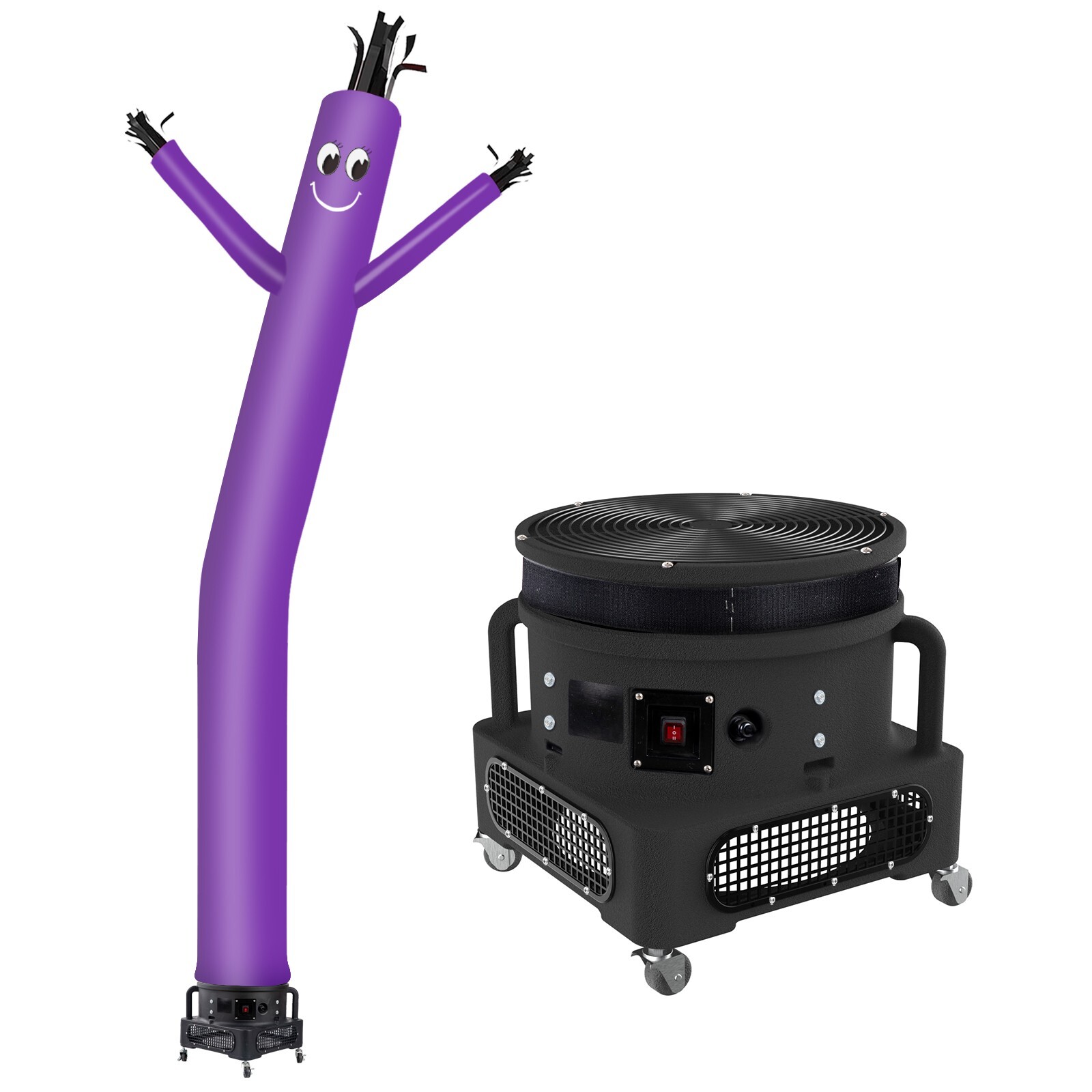 MOUNTO 20ft Purple Inflatable Dancer Sky Puppet Dancer with 1hp 18inch Blower