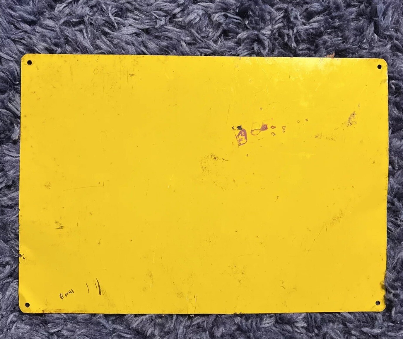 Vintage Caution Radiation Area Metal sign Original RARE