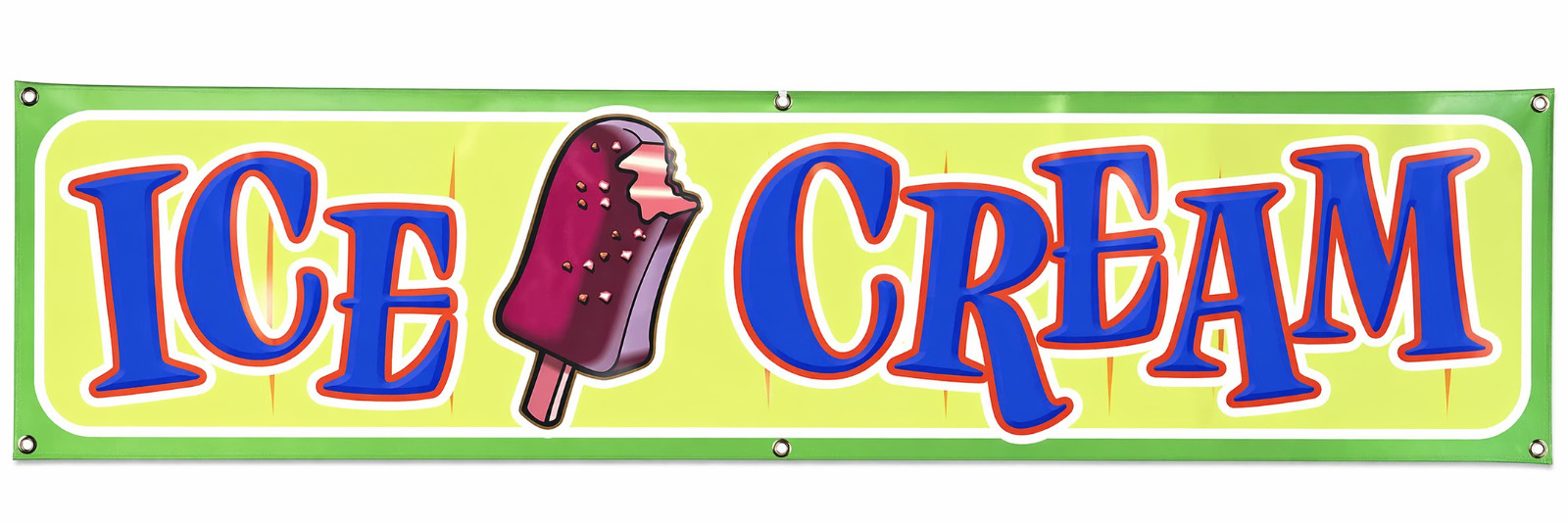 Ice Cream Vinyl Banner Sign – Concession – Craft Fair – 15oz Heavy Duty