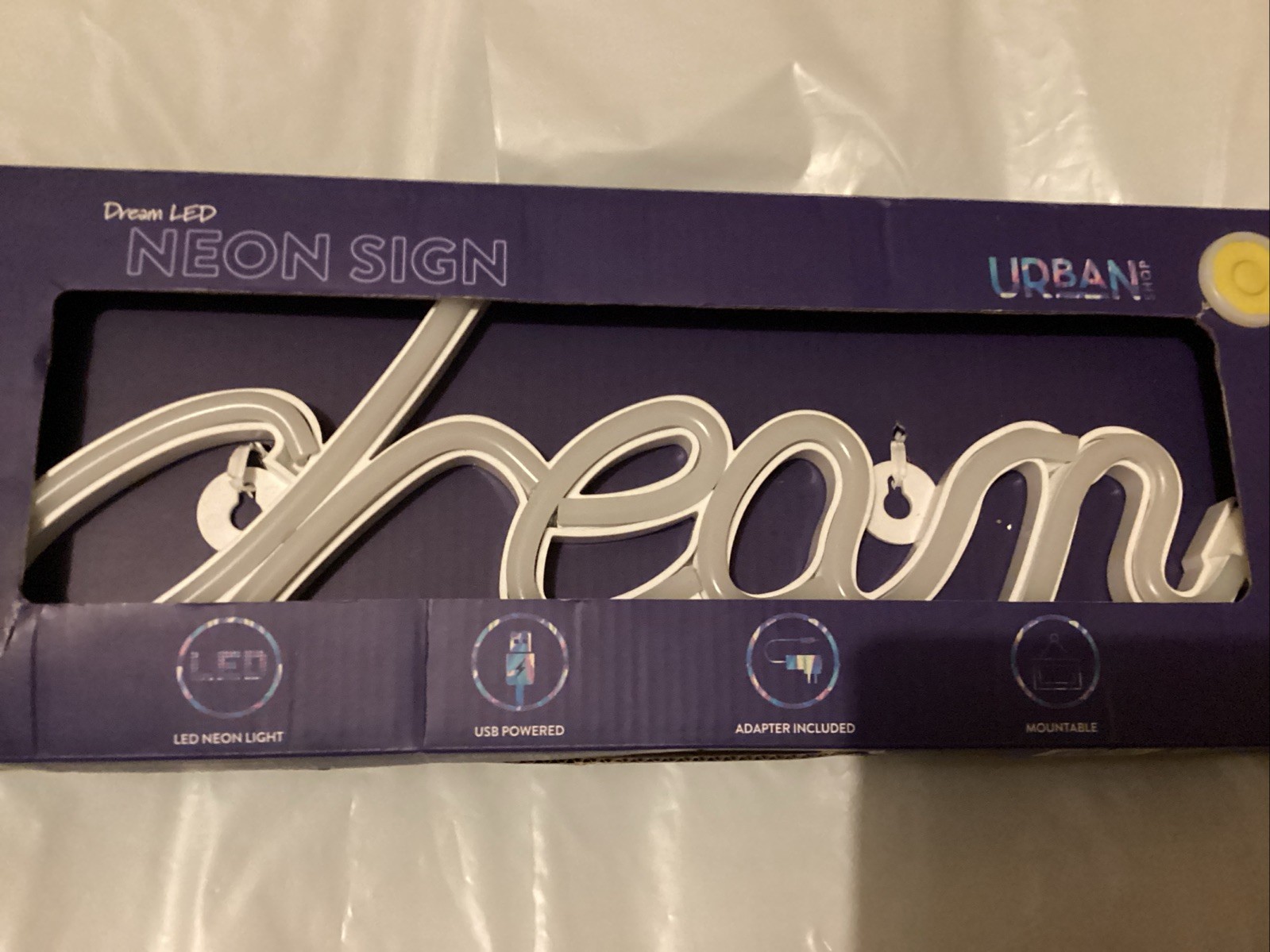 DREAM Urban Shop LED Neon Sign 13.78&Prime; W x 4.64&Prime; H (New) #62