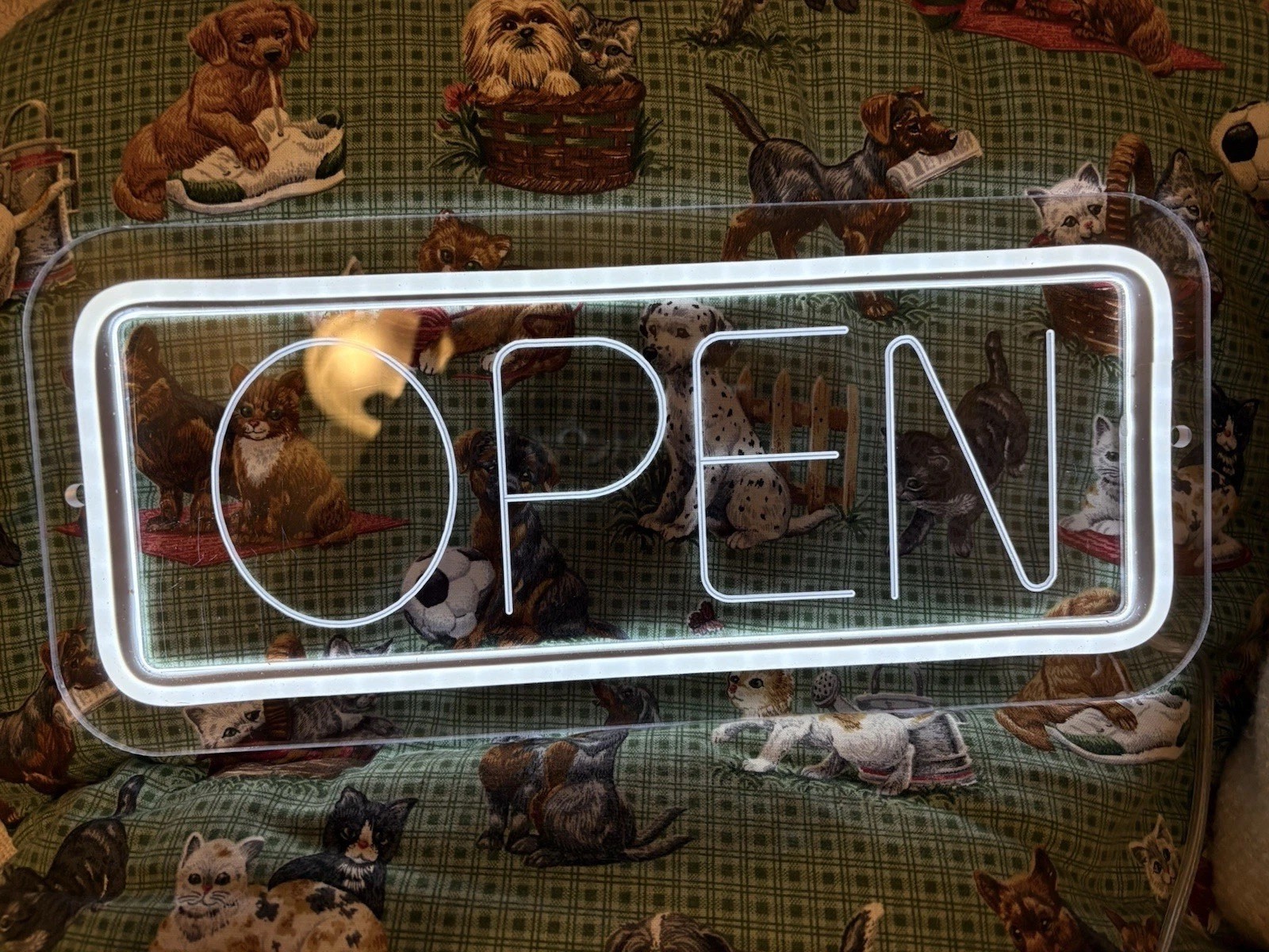 New Open Signs for Business LED Neon Lights 12X4 Inch adjustable brightness USB