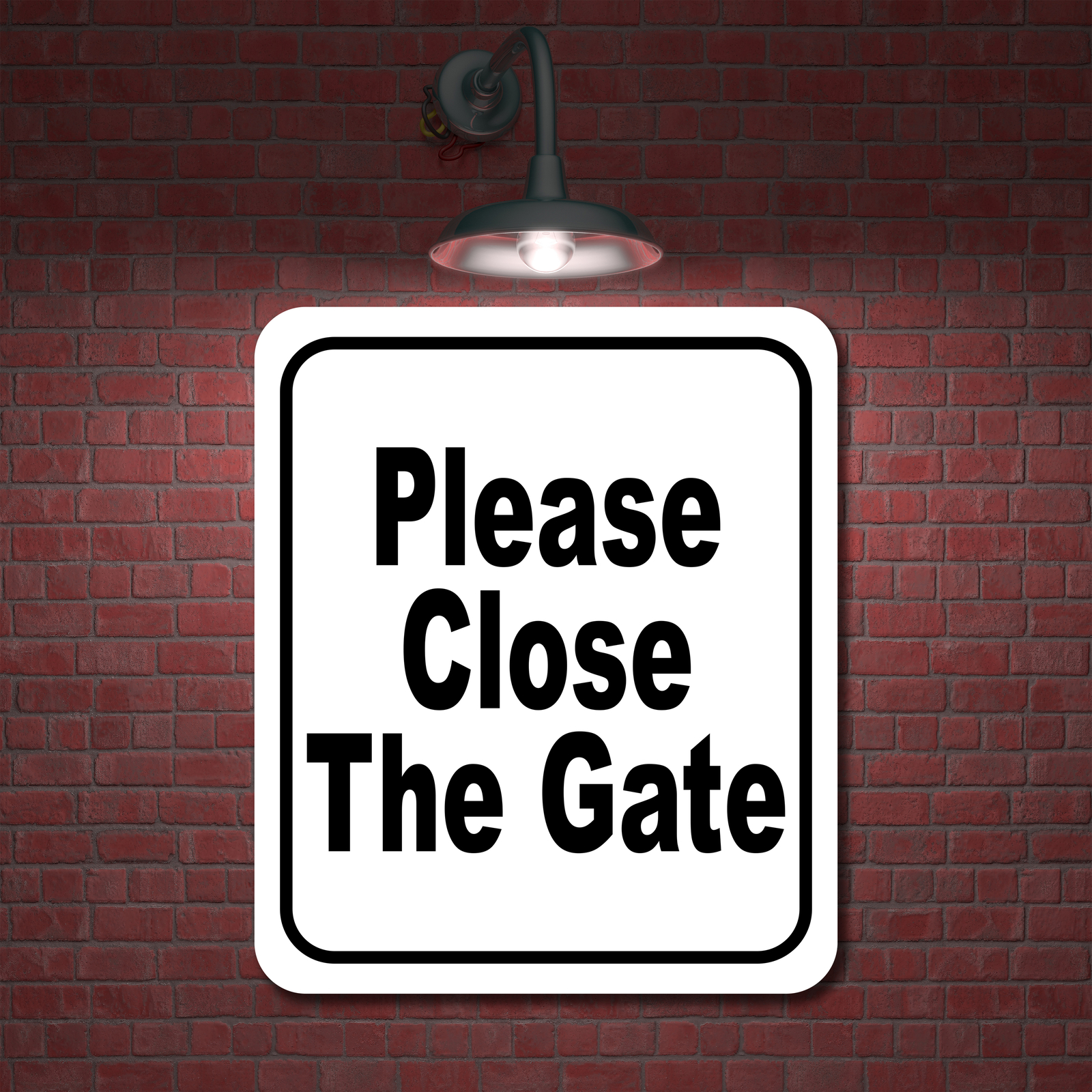 Please close the gate classic Aluminum Composite Sign