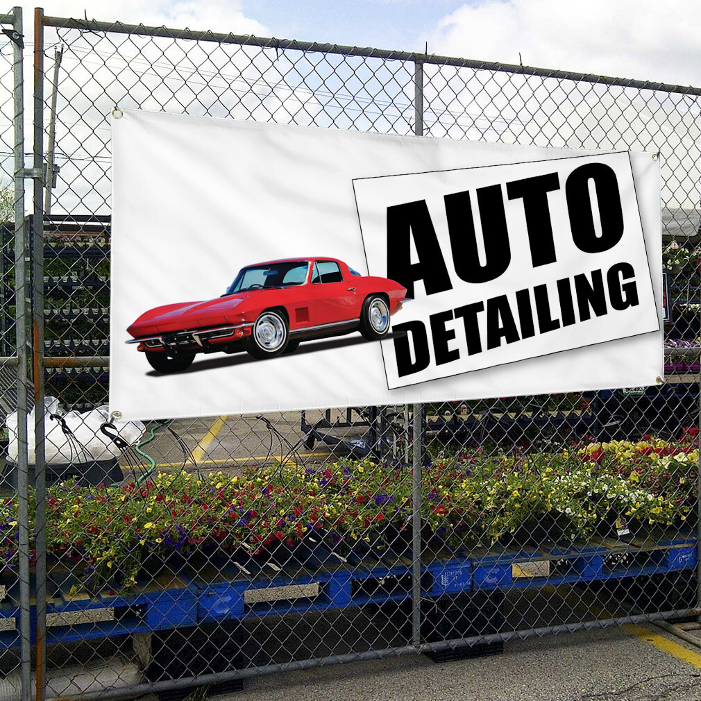 Vinyl Banner Sign Auto Detailing Auto Car Vehicle Style J Marketing Advertising