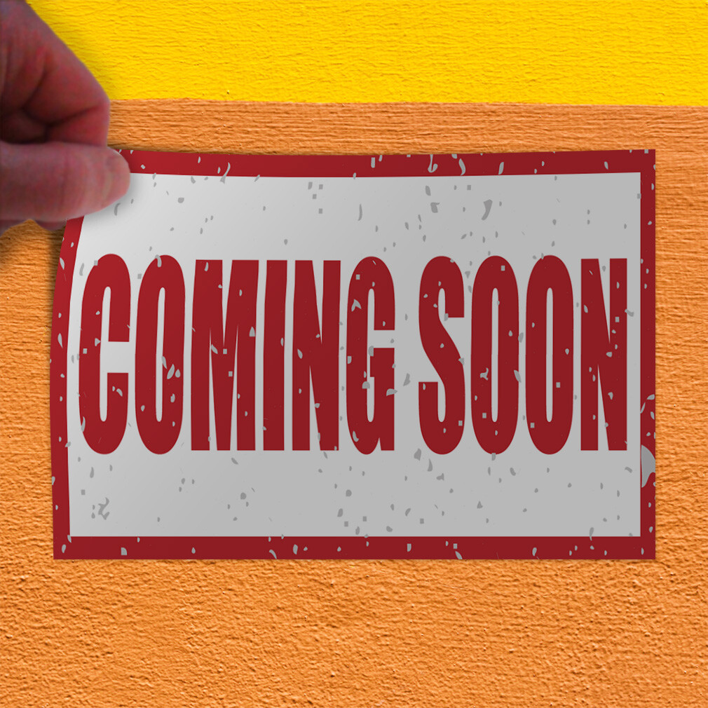 Decal Stickers Coming Soon Business D Vinyl Store Sign Label Business