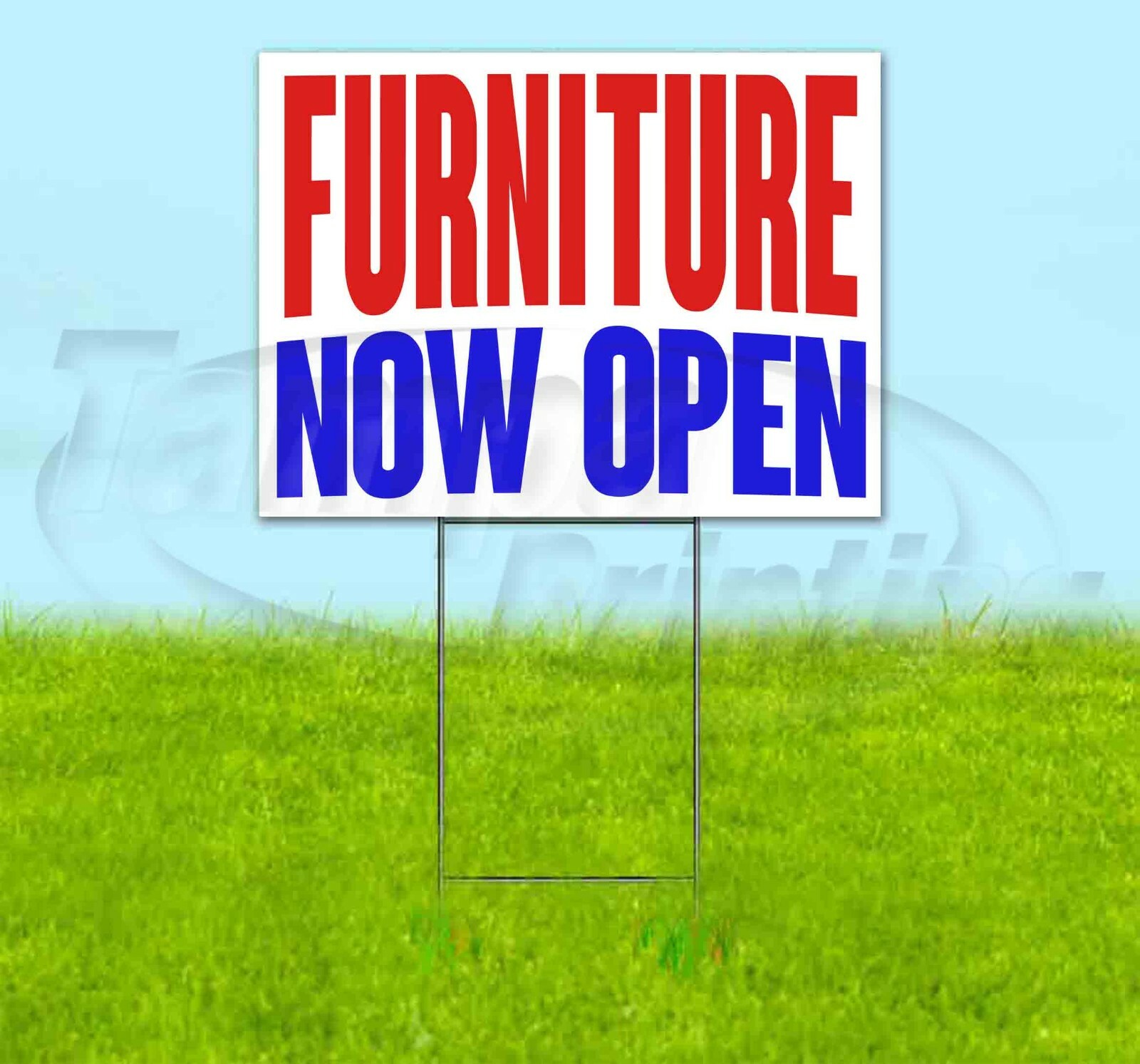 FURNITURE NOW OPEN Yard Sign Corrugated Plastic Bandit Lawn Decorations