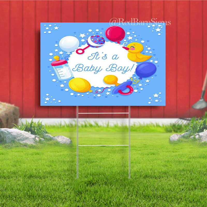 It&rsquo;s a baby boy baby shower yard sign