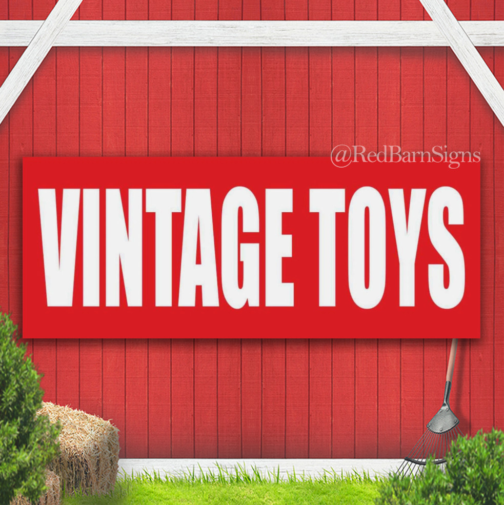 VINTAGE TOYS ANTIQUE STORE COLLECTIBLES Shop Indoor Outdoor Banner Sign