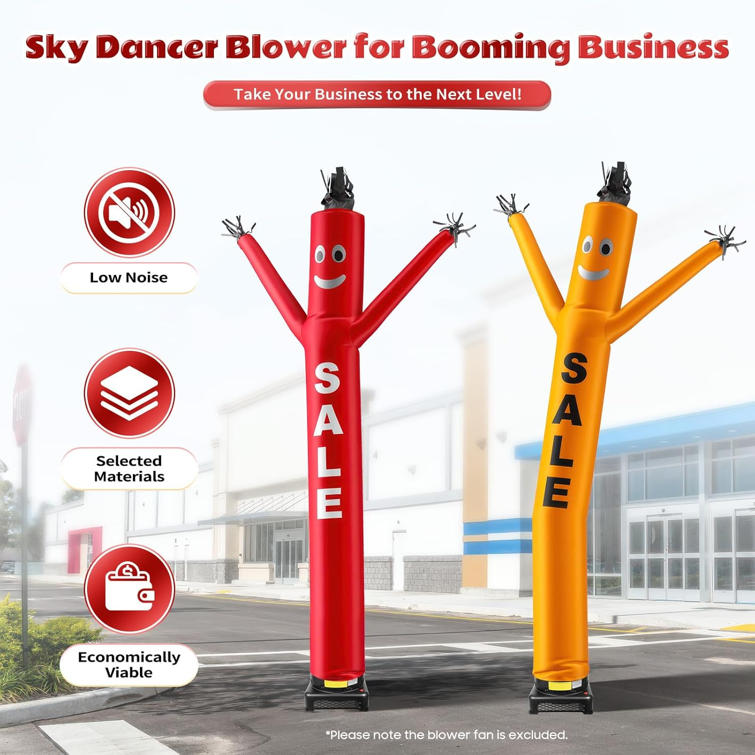 Inflatable Tube Man Blower, Inflatable Balloon Fan, Sky Dancer Blower for Waving