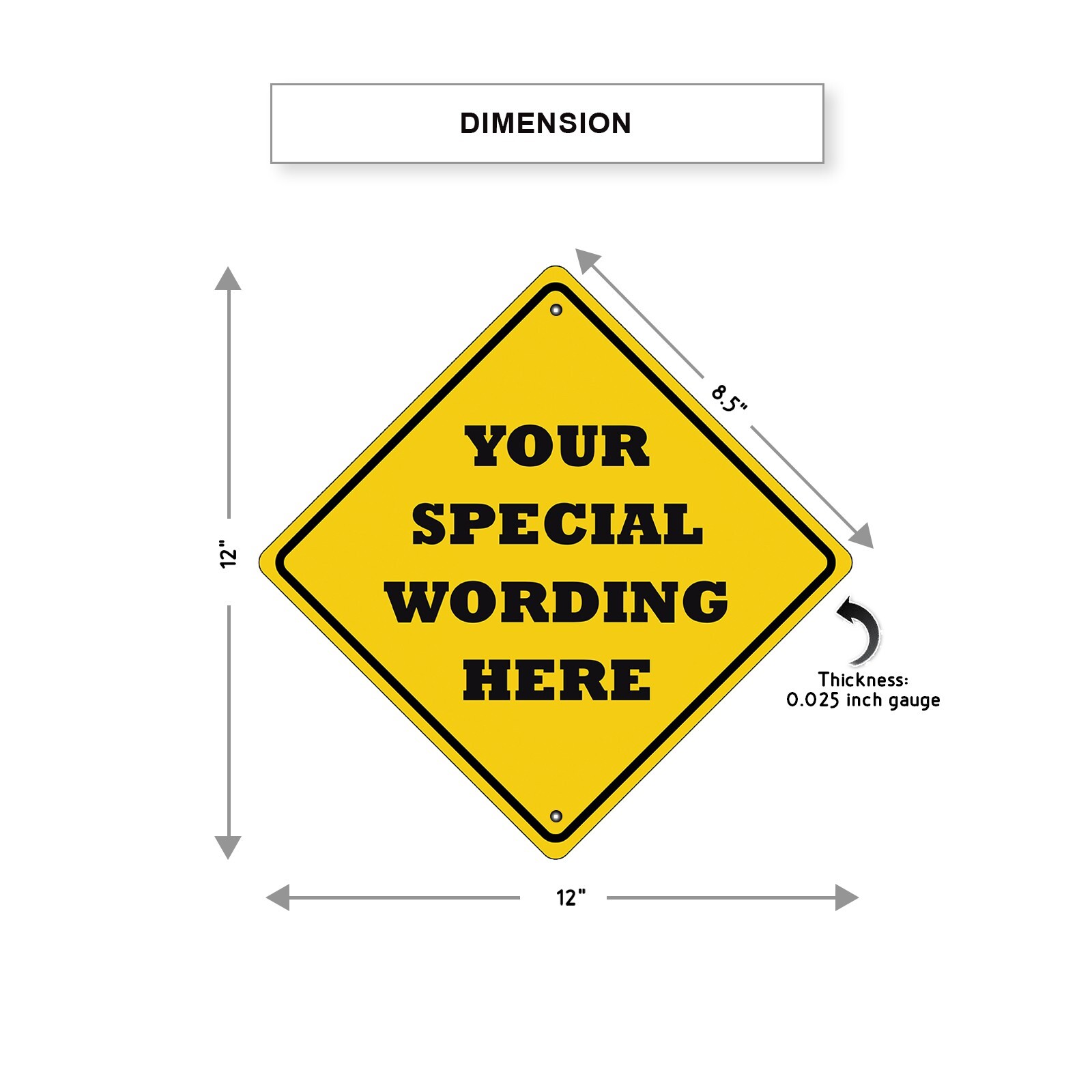 Personalized Your Own Choice Words Or Image Custom Designs Aluminum Metal Sign