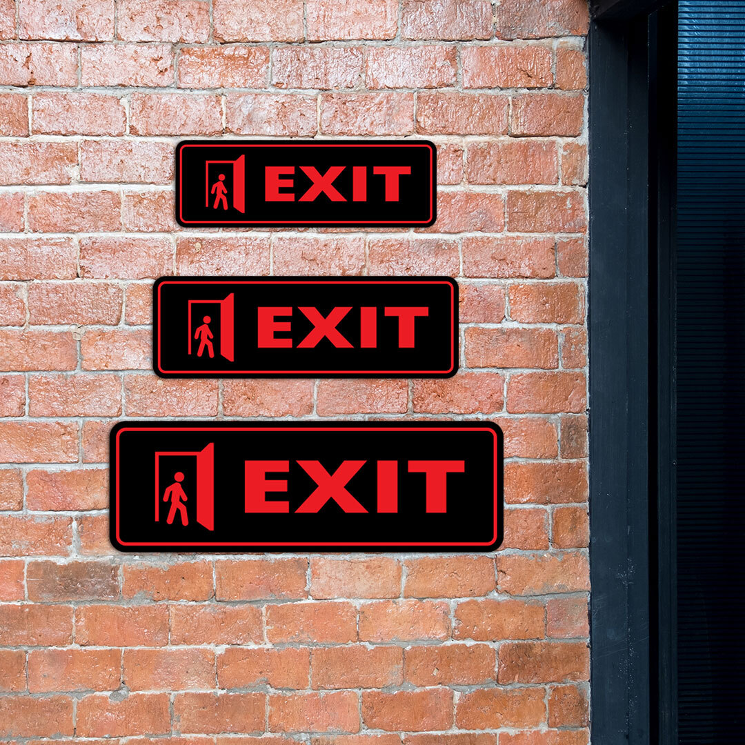 Standard Plus Exit Wall or Door Sign | Public Spaces Signage