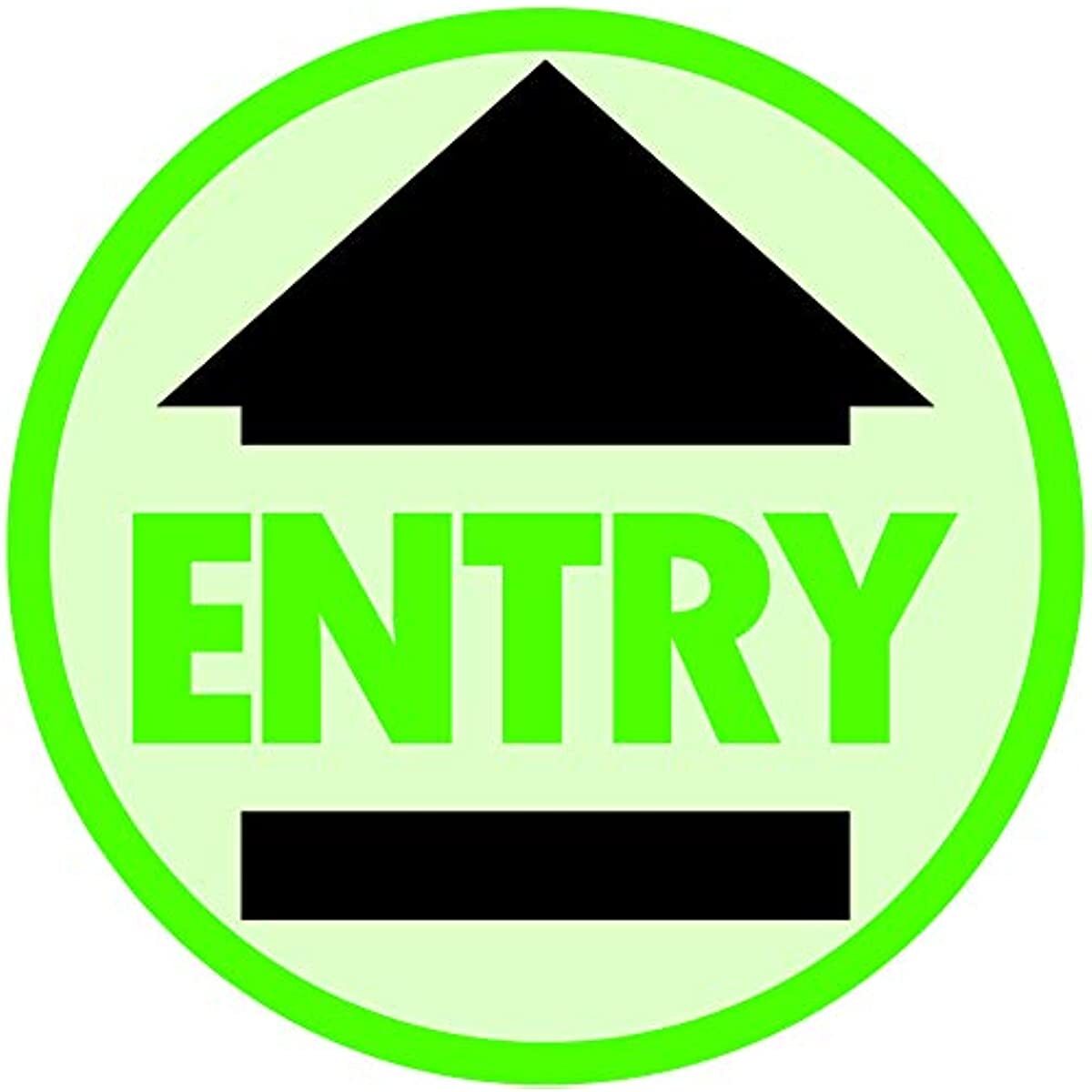 Entry Sign 10 Pack 7.5&Prime; Round Social distancing Sign Social distance Floor Decal
