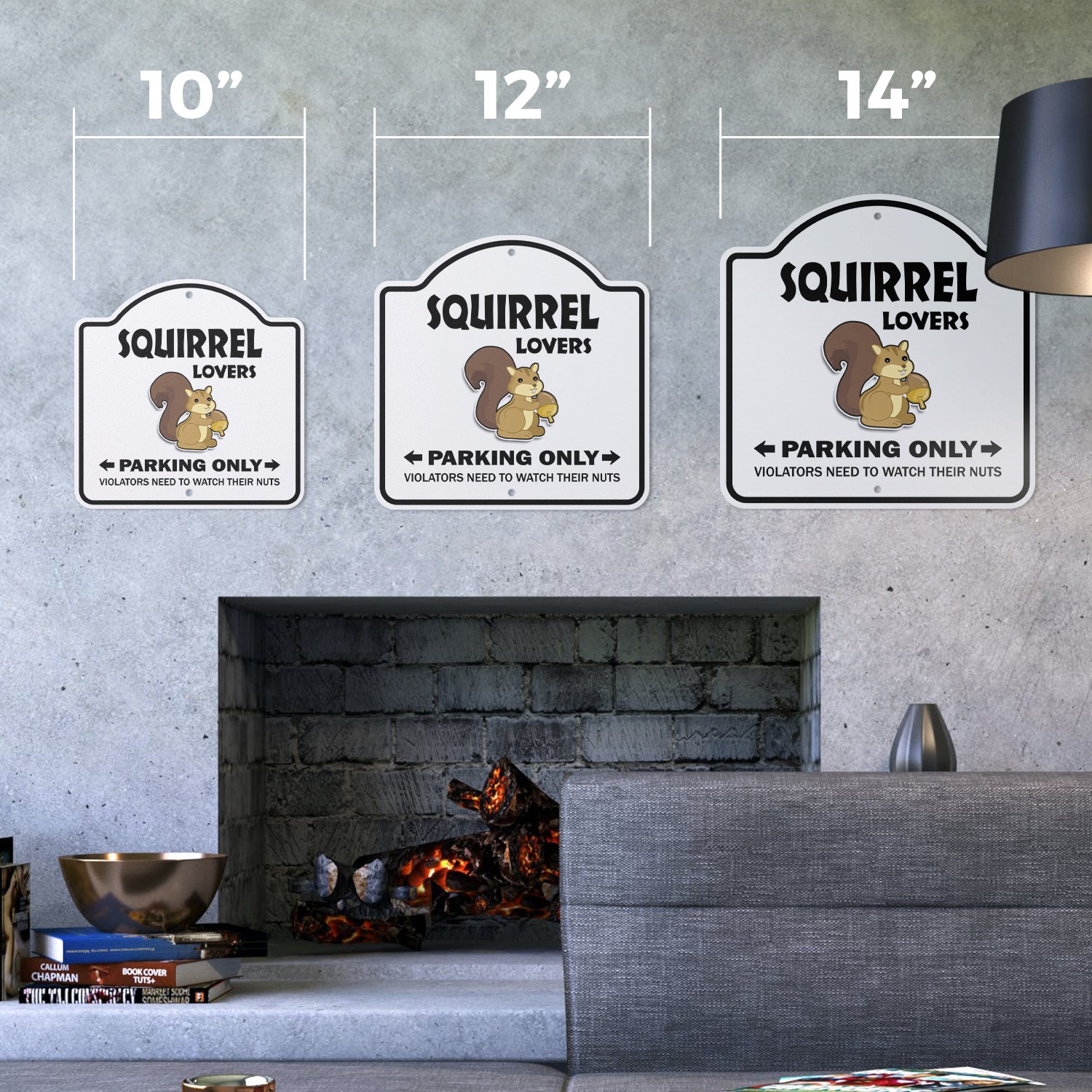 Squirrel Lovers Parking Plastic Novelty Sign Hunter Rodent Park Animal