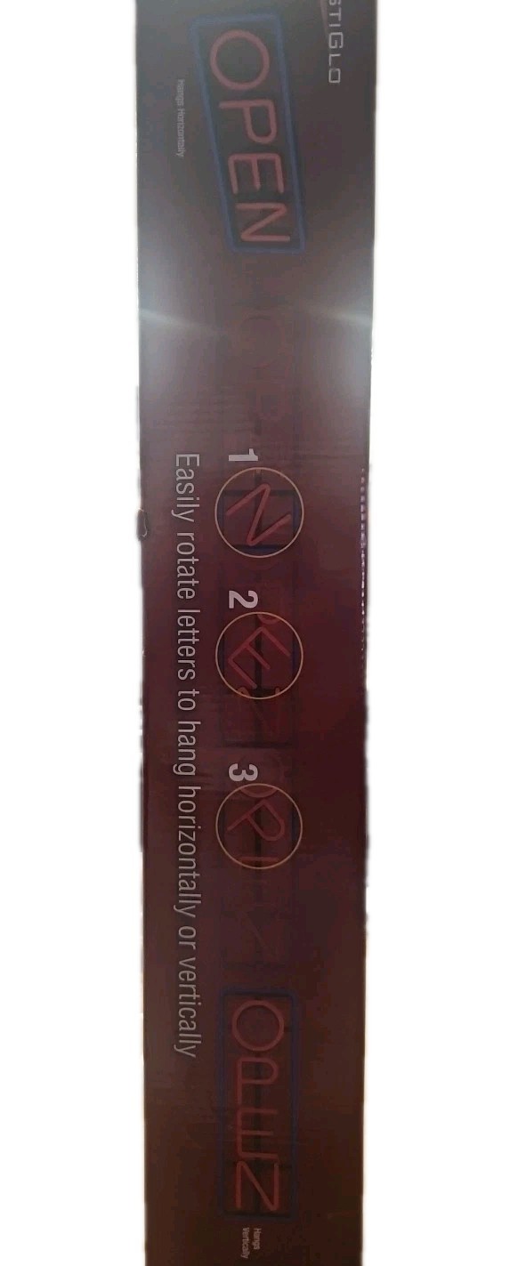 MystiGlo LED Open Sign #345713 – 2-Way Vertical/Horizontal w/ Remote –New in Box