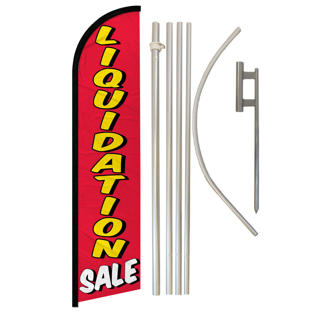 Liquidation Sale Full Curve Windless Swooper Flag Pole Kit Sale
