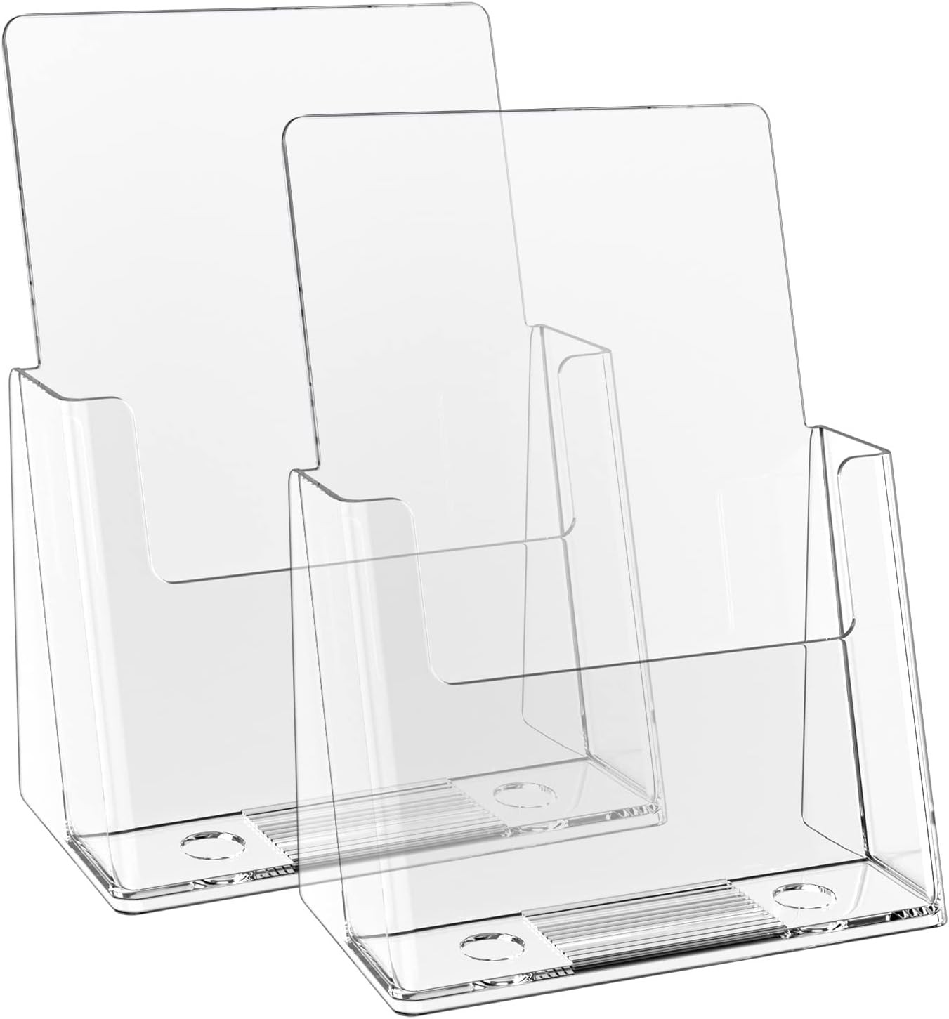zavekia 2 Pack 6 » x 9 » Acrylic Brochure Holder,wide brochure leaflet clear