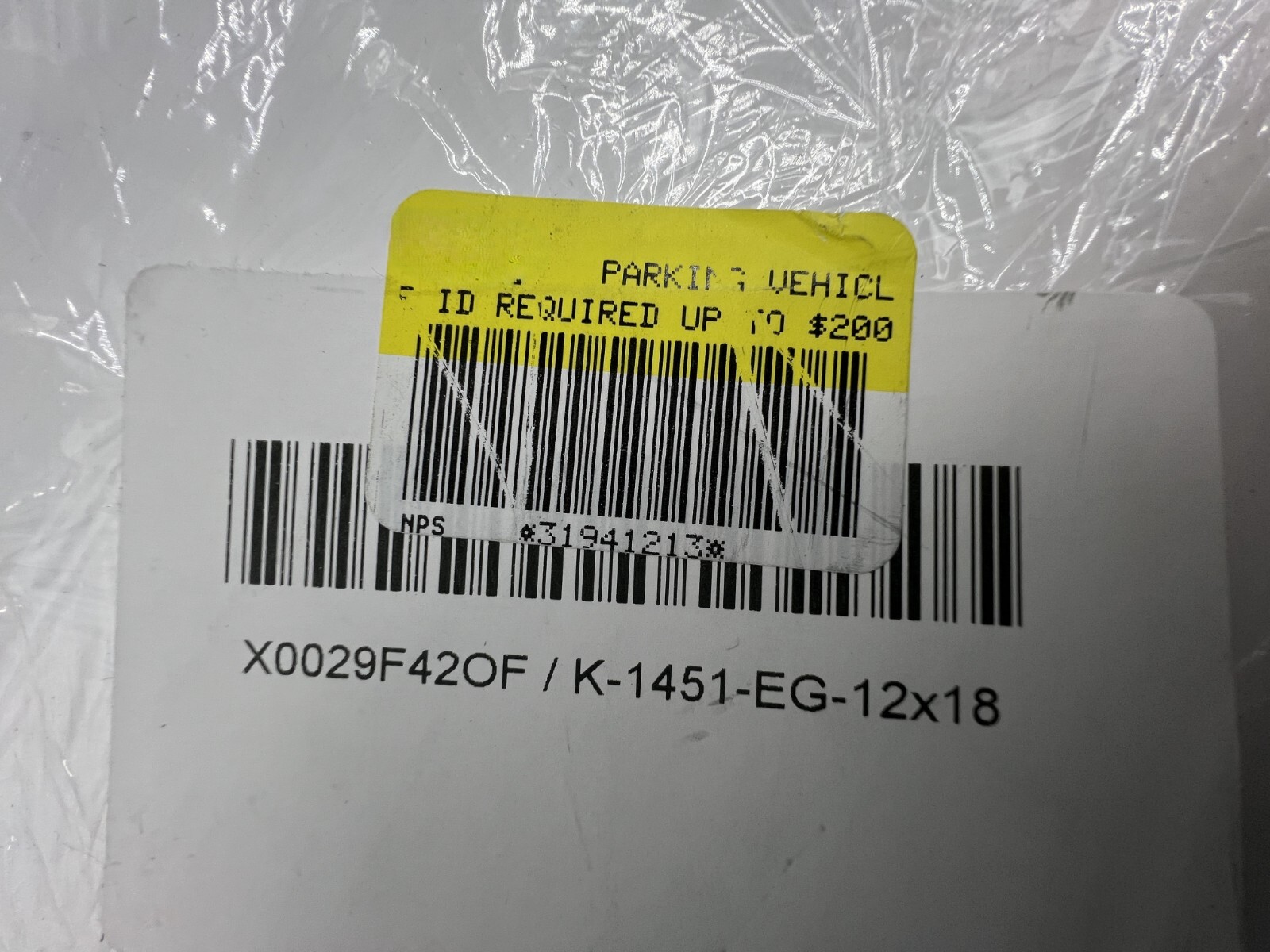 (Qty 3) SmartSign 16KG Parking Vehicle ID Required Up to $200 Fine For Violation