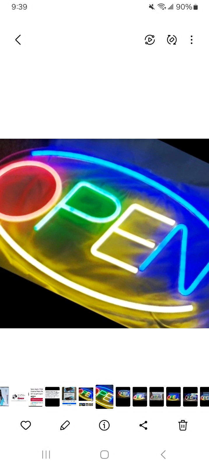 OPEN Multicolor Illuminated Sign for Business Hours/Status Display