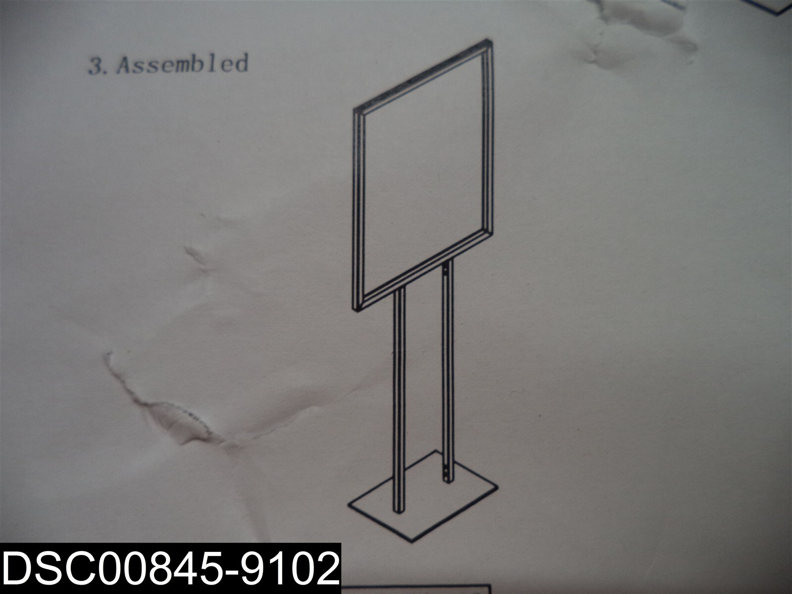 SP5845-R1-AS Crown Metal Single Tier Black 14&Prime; X 22&Prime; Standing Floor Sign Holder