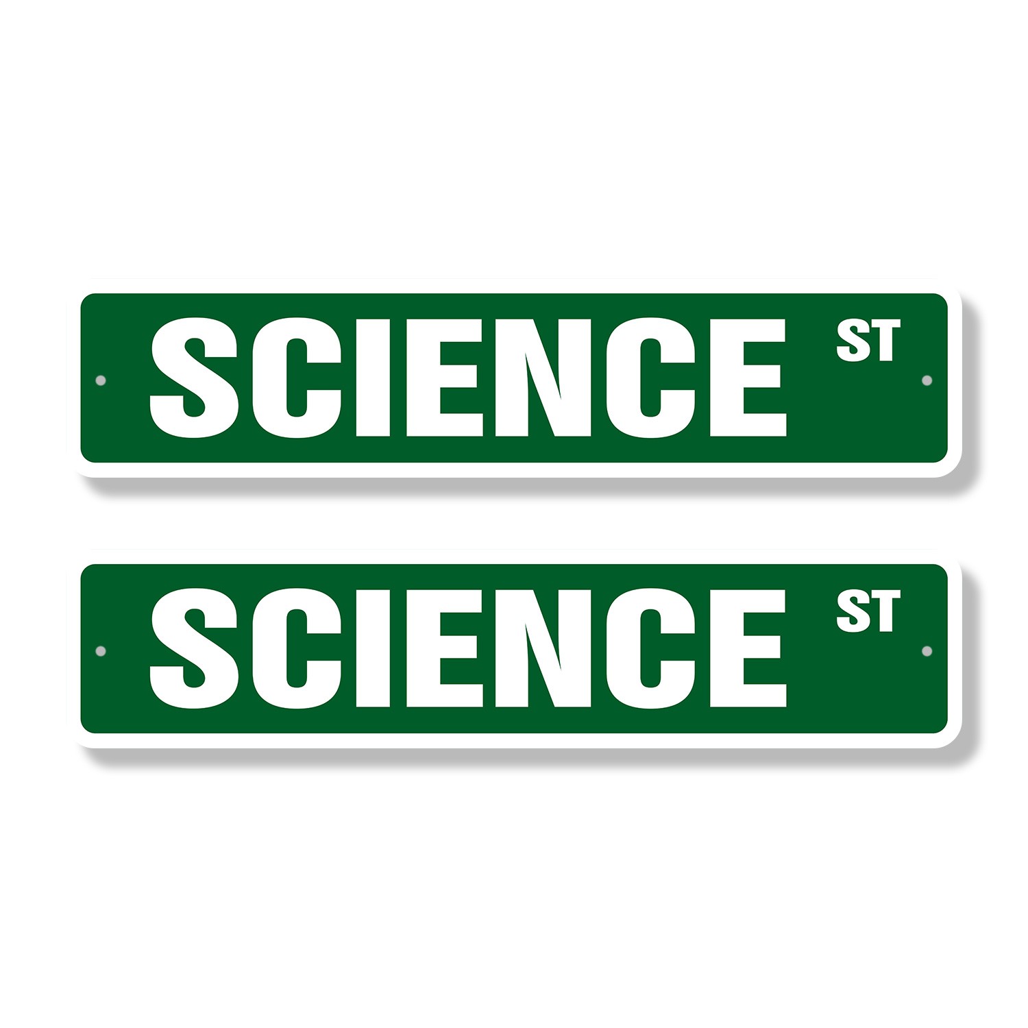 SCIENCE Street Sign (2 Pack) Metal Plastic chemistry biology teacher geek degree