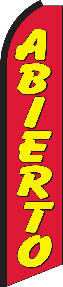 Abierto Swooper Flag Feather Super Bow Banner