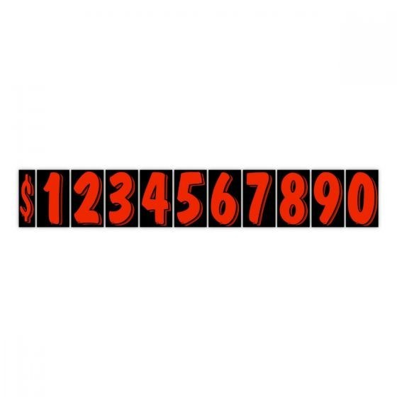 7 1/2 Inch Numbers Windshield Advertising Pricing Stickers Car Dealer You Pick