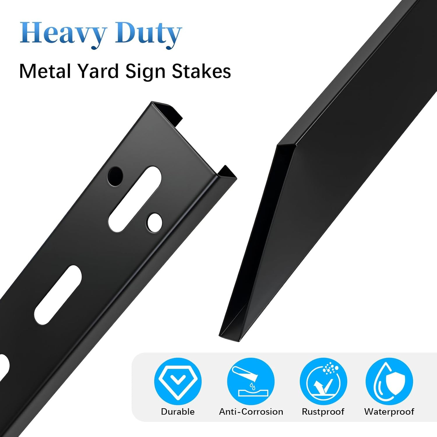 Heavy Duty 6 Ft Yard Sign Stakes – Rust-Proof Outdoor Sign Holder Stand