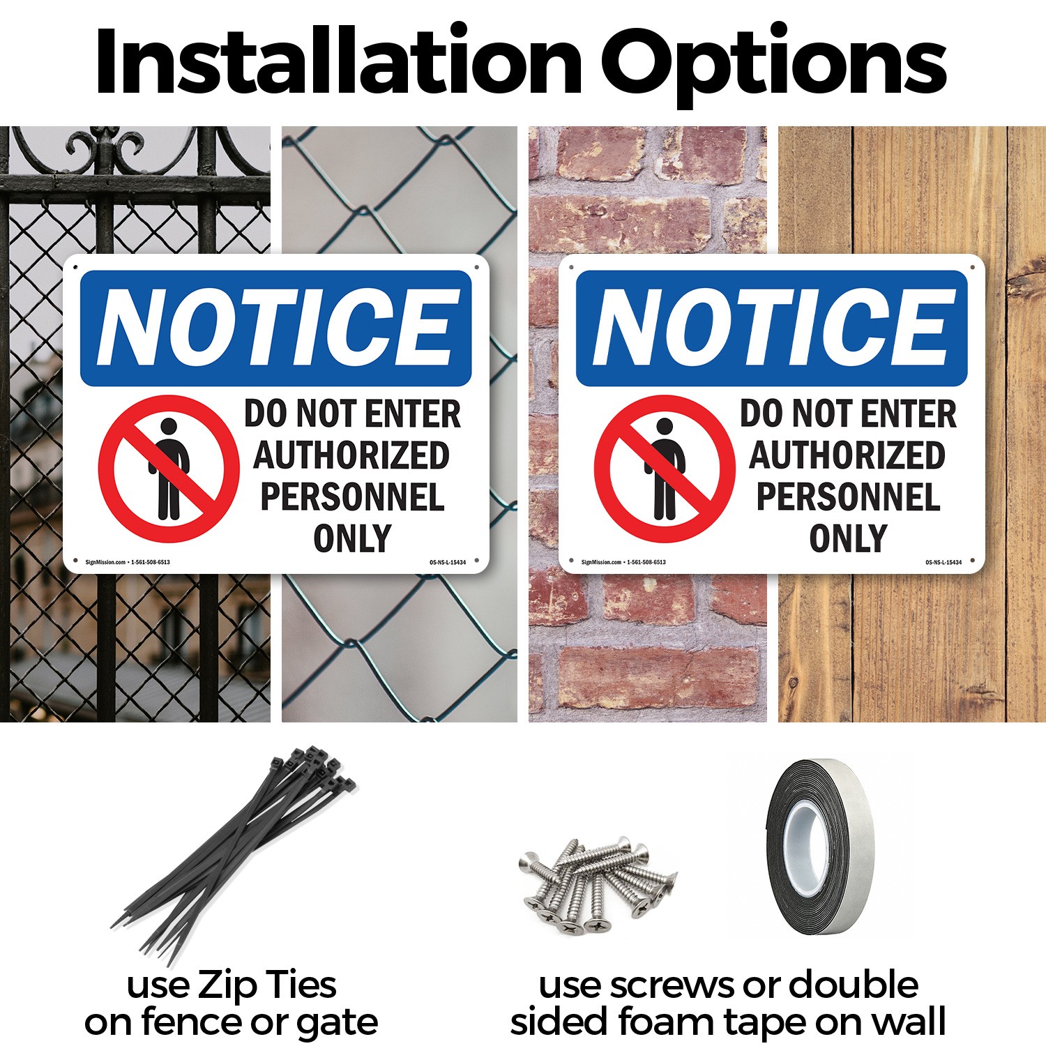 Do Not Enter Authorized Personnel Only OSHA Notice Sign Or Decal – 5 or 10 Pack