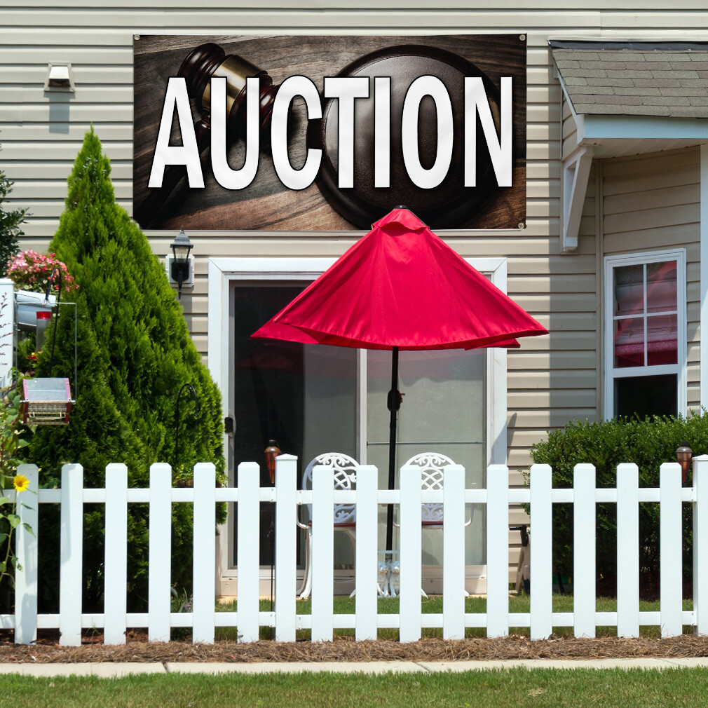 Vinyl Banner Sign Auction Business Style S Business Marketing Advertising Black