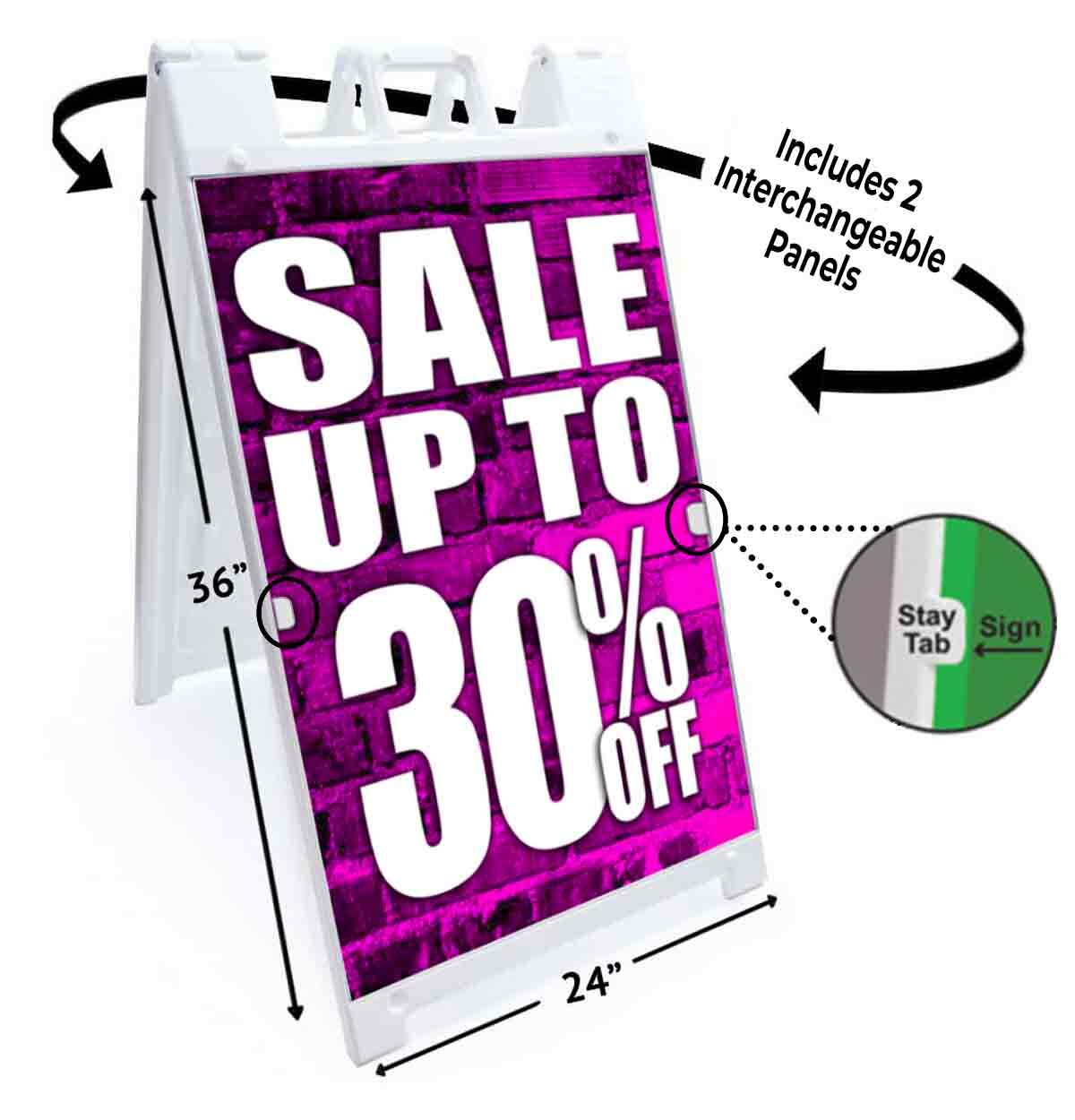 SALE UP TO 30 % OFF Signicade 24×36 Aframe Sidewalk Sign Banner Decal