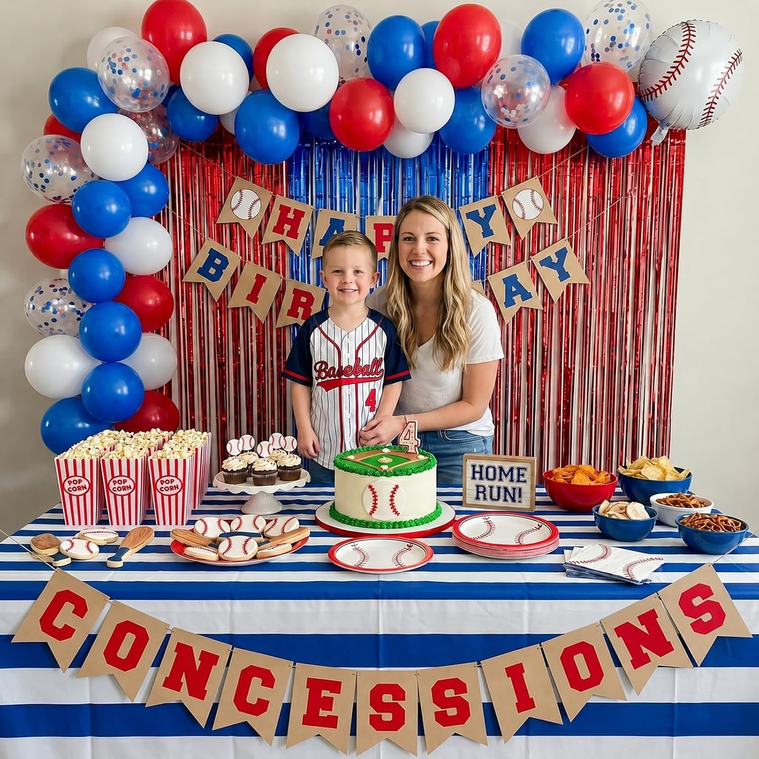 Baseball Party Banner Concession Stand Sign Sports Party Decorations