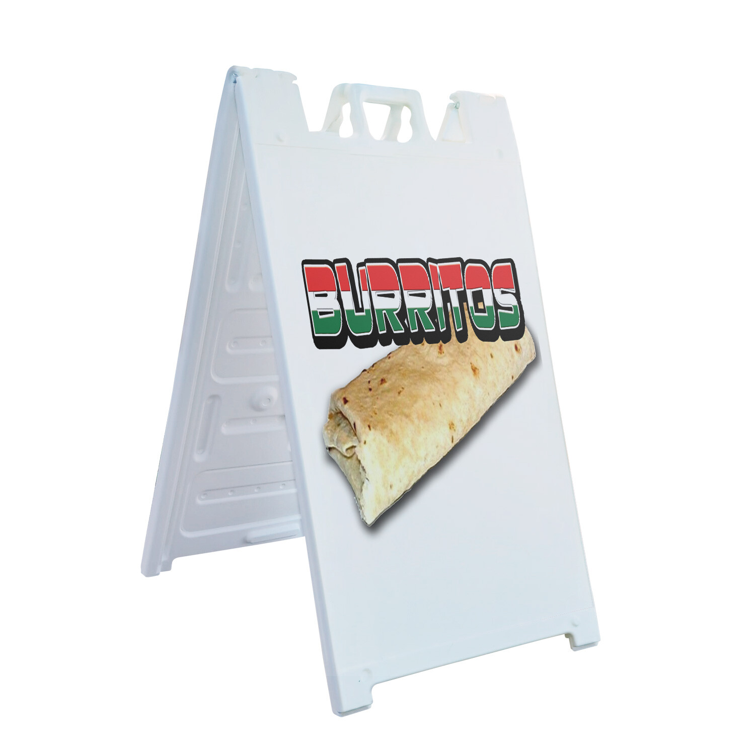A-frame Sidewalk Burritos 24&Prime; x 36&Prime; Double Sided A-Frame Sidewalk Sign