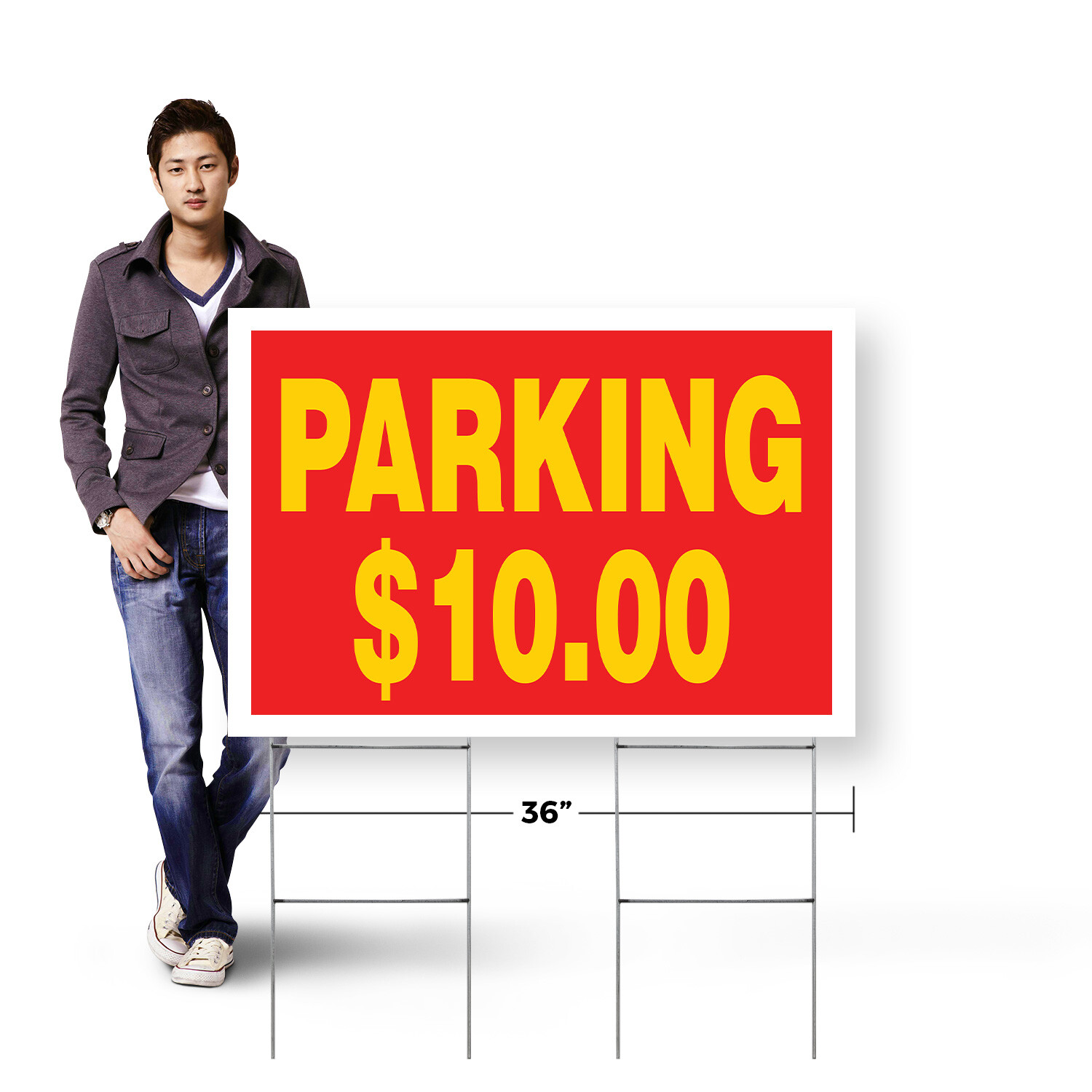 Parking $10 Dollars Yard Sign Event Parking, Affordable Pricing, Clear Messaging