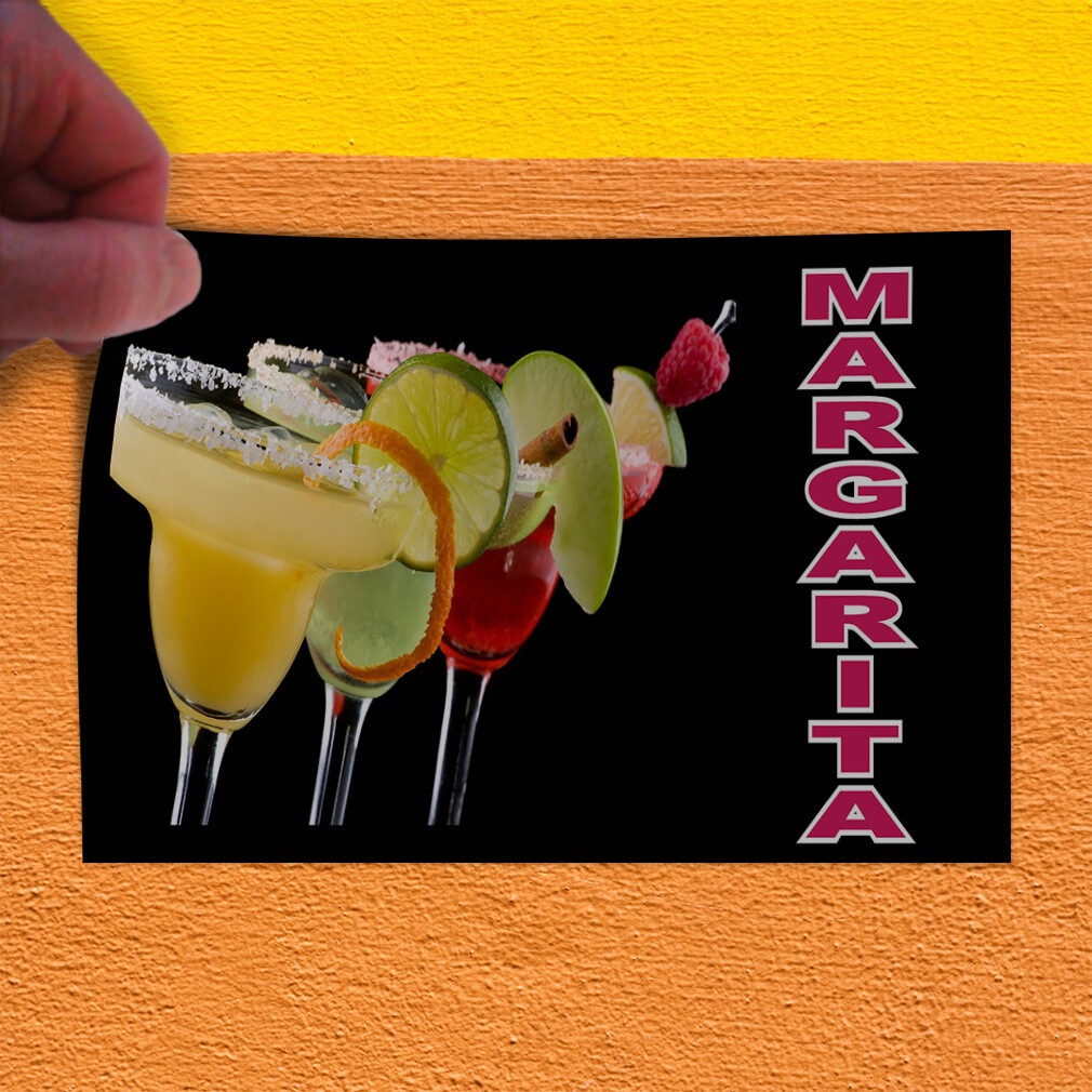 Decal Stickers Margarita Vinyl Store Sign Label Restaurant and Food