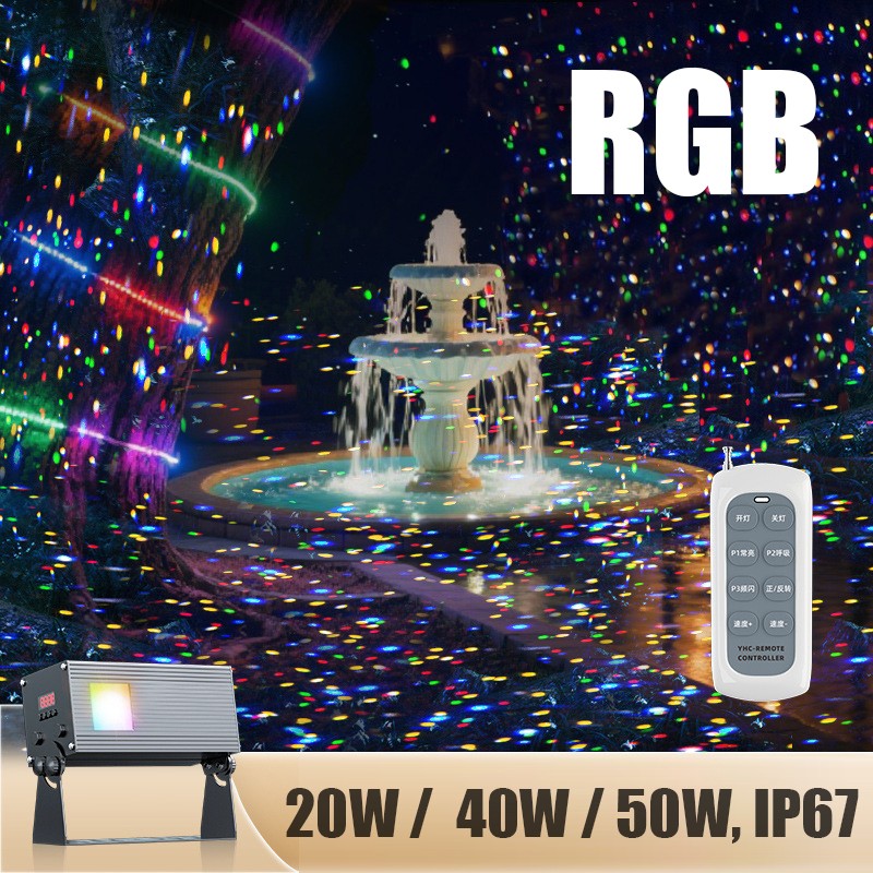 20W 50W Laser Light Waterproof RGB Firefly Projector Garden Party Stage Decor
