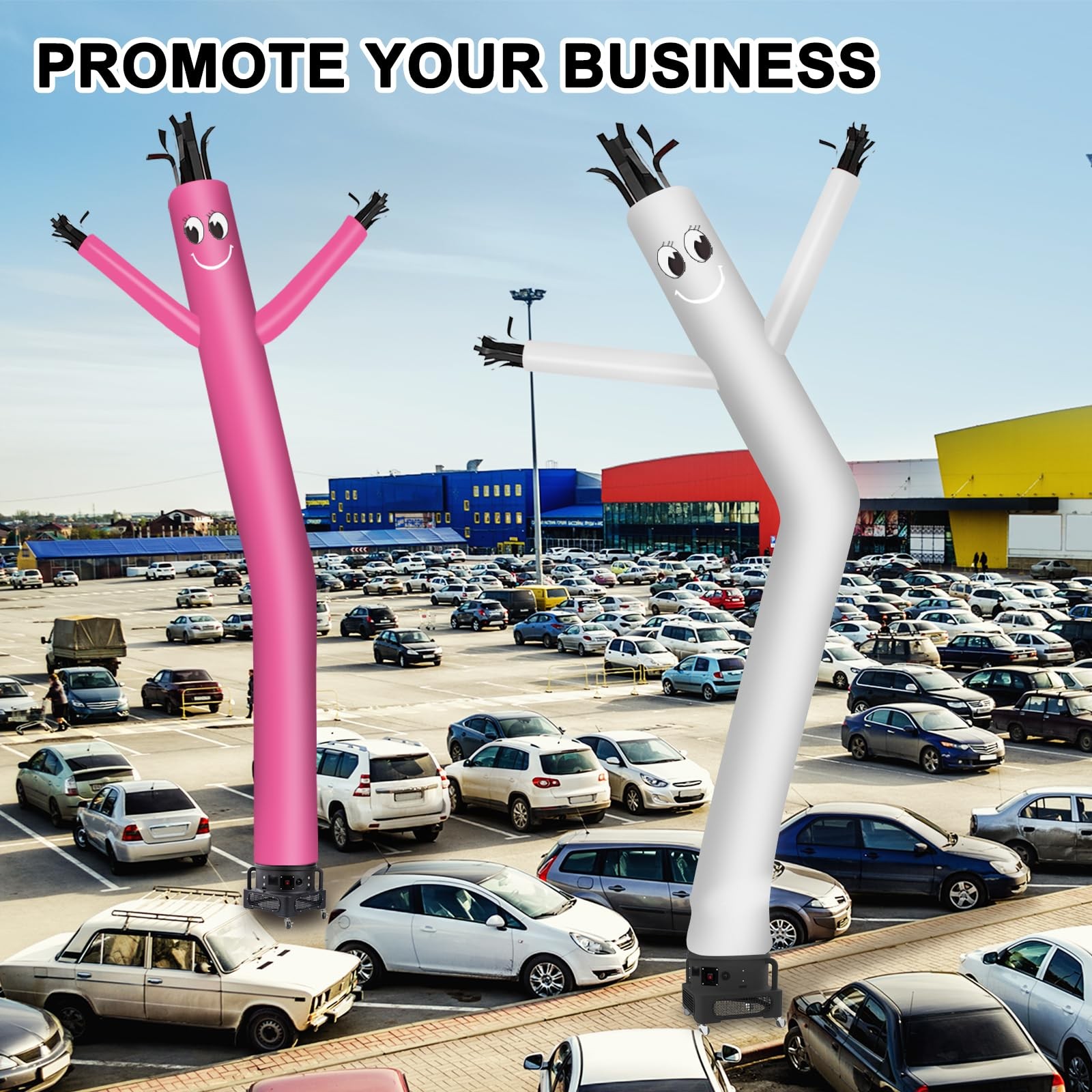 MOUNTO 20ft Air Inflatable Tube Guy Puppet Dancing Man with 1HP Blower Compl…