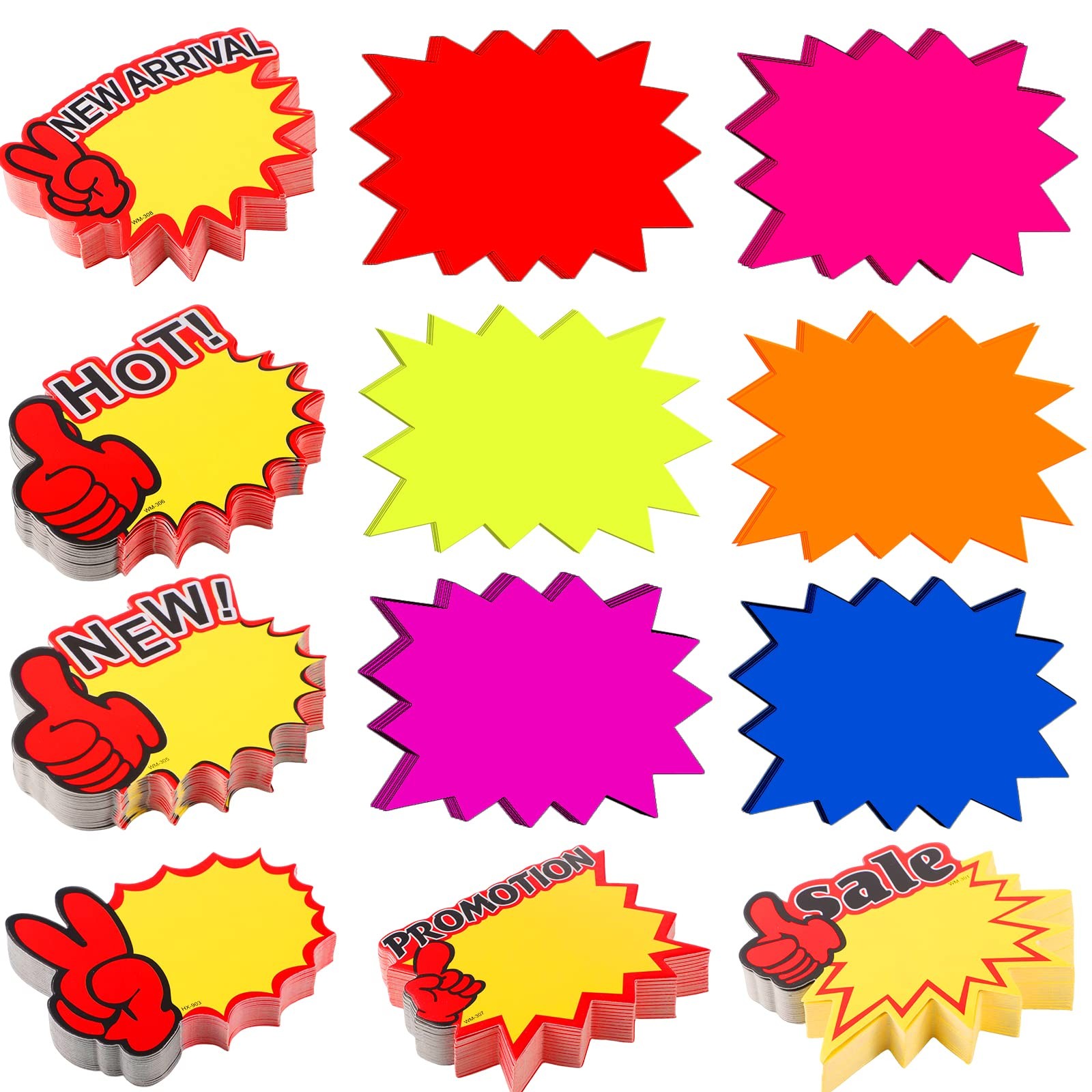 600 Pieces Starburst Signs for Price Stickers, Garage Retail Sale Signs Yard