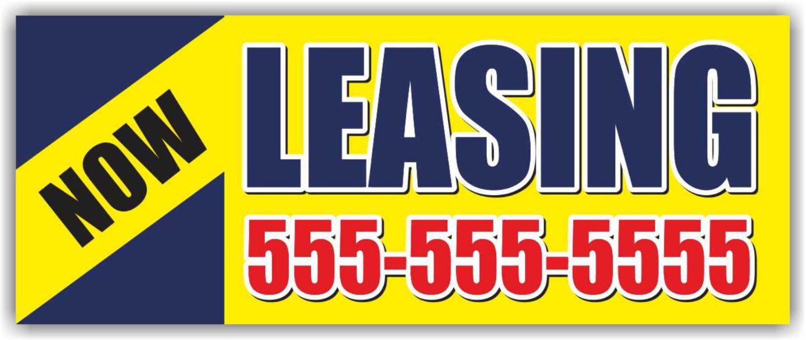 NOW LEASING Advertising Banner Vinyl Mesh Sign rent rental space real estate