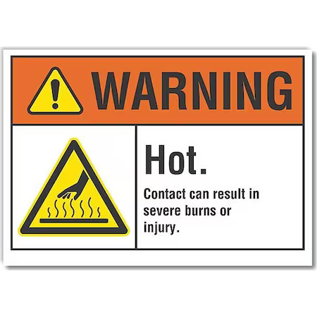 Lyle Lcu6-0001-Ed_14X10 Warning Sign, 10 In H, 14 In W, Non-Pvc Polymer,