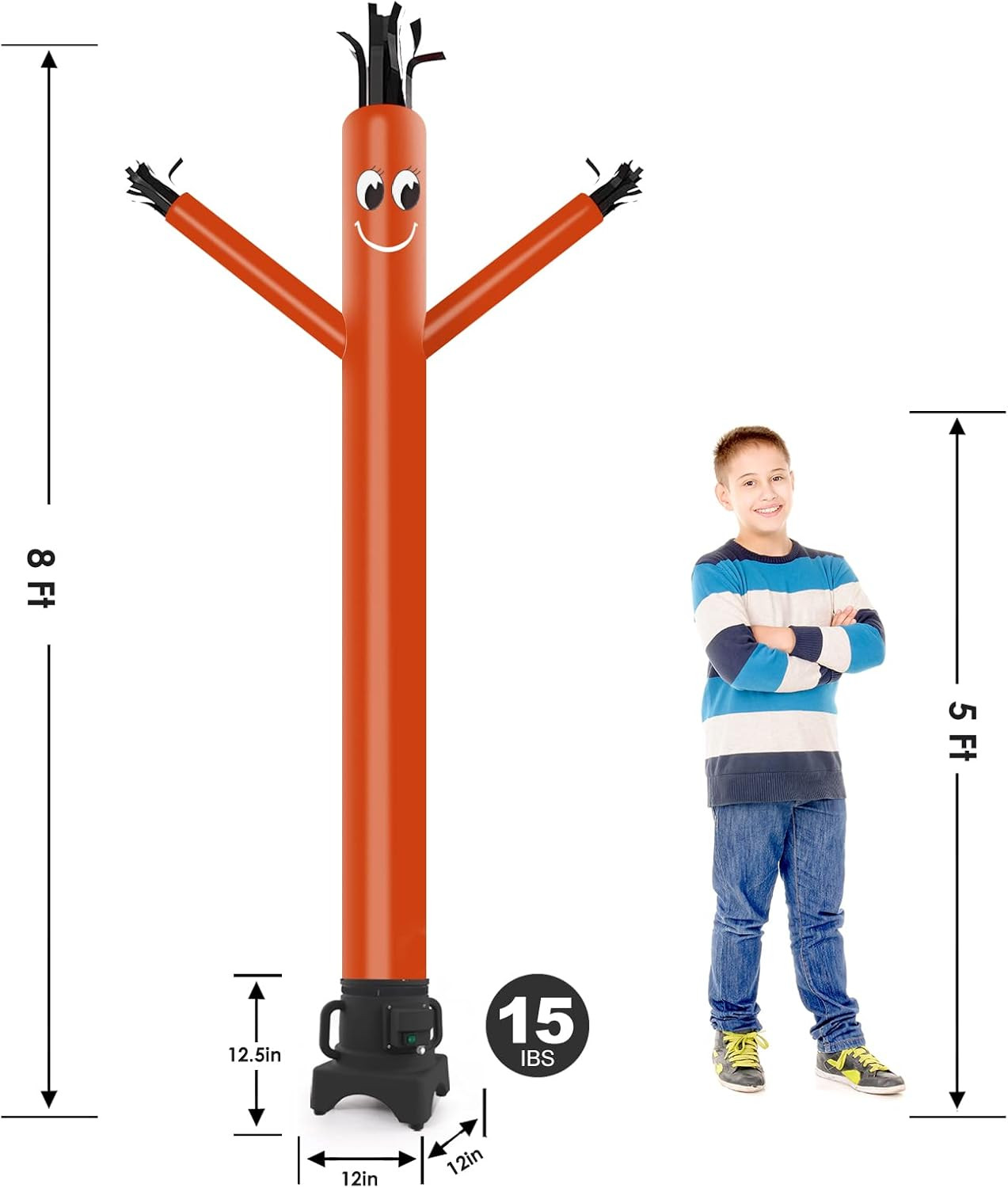 8FT Fly Puppet Dancer with 1/3Hp Blower Complete Set (Orange)