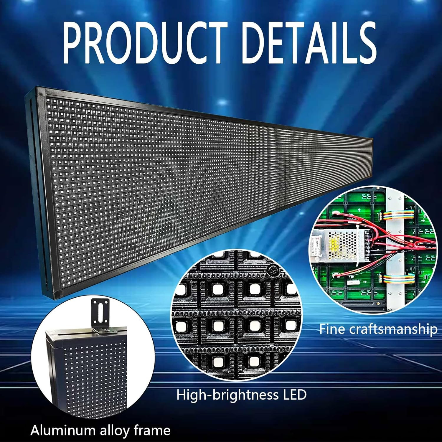 HS Programmable Led Sign Scrolling Outdoor Digital Display Screen Open Neon Sign