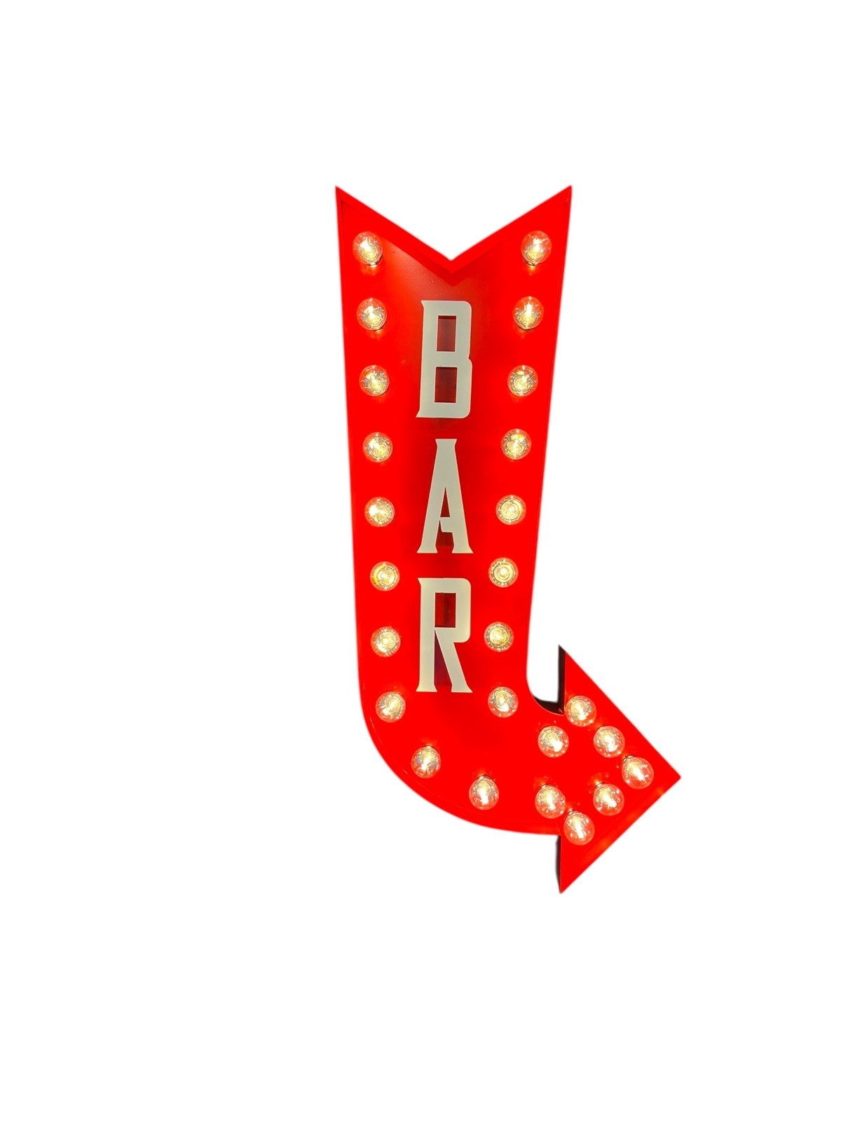 Custom Lettering Bar Arrow, Marquee Arrow, Wall Hanging Sign, Retro Bar Sign