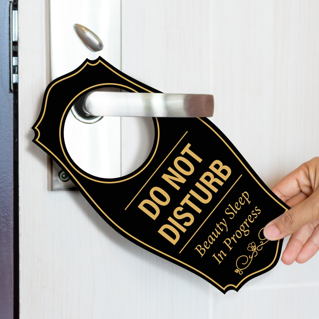 Signs ByLITA Do Not Disturb. Beauty Sleep In Progress Door Hanger