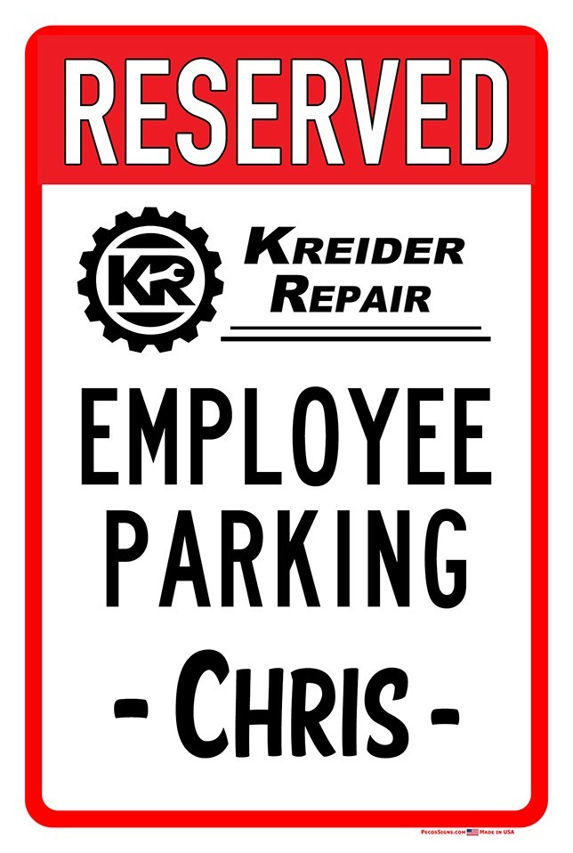 Custom Made Employee Parking Only in Any Color UV Protected 8&Prime;x12&Prime; Aluminum Sign