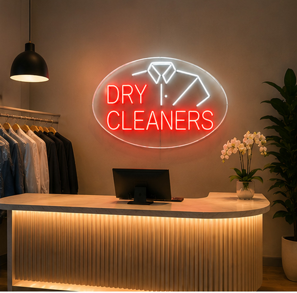 Dry Cleaners LED Neon Sign 28&Prime;L x 16&Prime;H #34033
