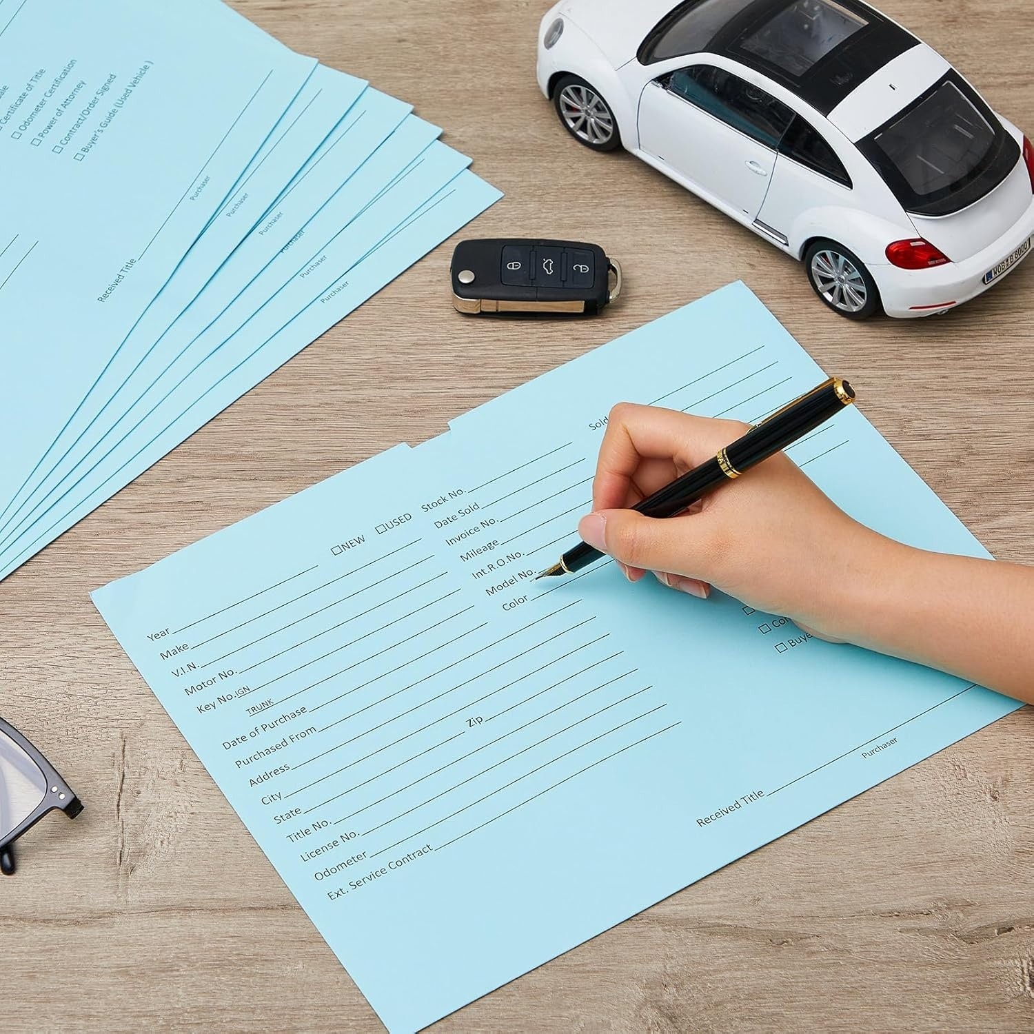120 Pcs 9 x 12 In Vehicle Dealer Jackets for Car Sales 32lb Colored Printed Deal